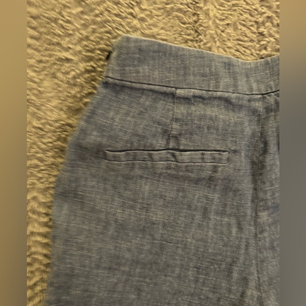 CLUB MONACO Wide Leg Linen-Blend Pants in Heather Gray Size 4 - Picture 7 of 15